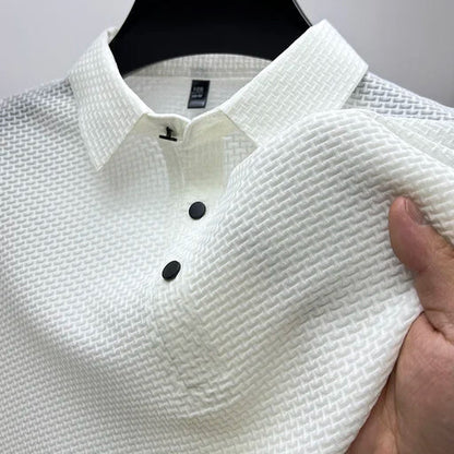 Hugo | Hombre Polo Manga Corta Cuello Botones Tejido