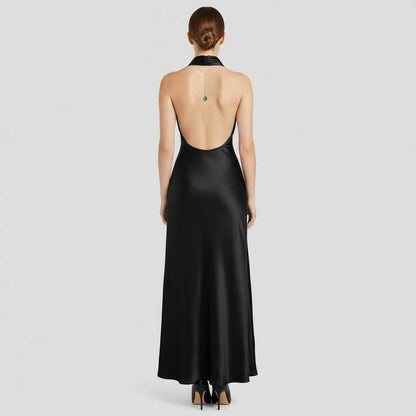 Vestido Halter Midi Elegante | Vestido de Noche para Mujer