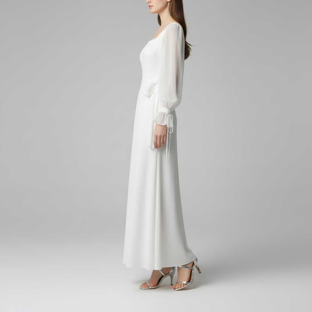 Vestido Maxi Elegante de Manga Larga | Maxi Vestido de Mujer