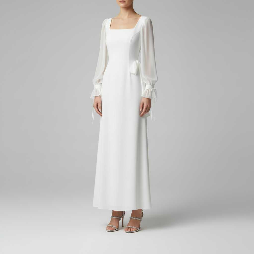 Vestido Maxi Elegante de Manga Larga | Maxi Vestido de Mujer