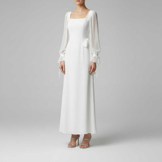 Vestido Maxi Elegante de Manga Larga | Maxi Vestido de Mujer
