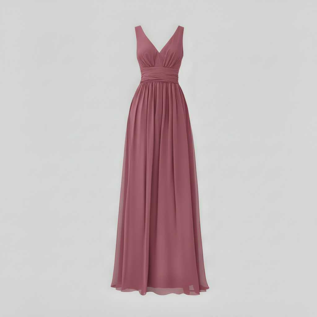 Vestido Maxi Sin Mangas Cuello en V | Moda Mujer