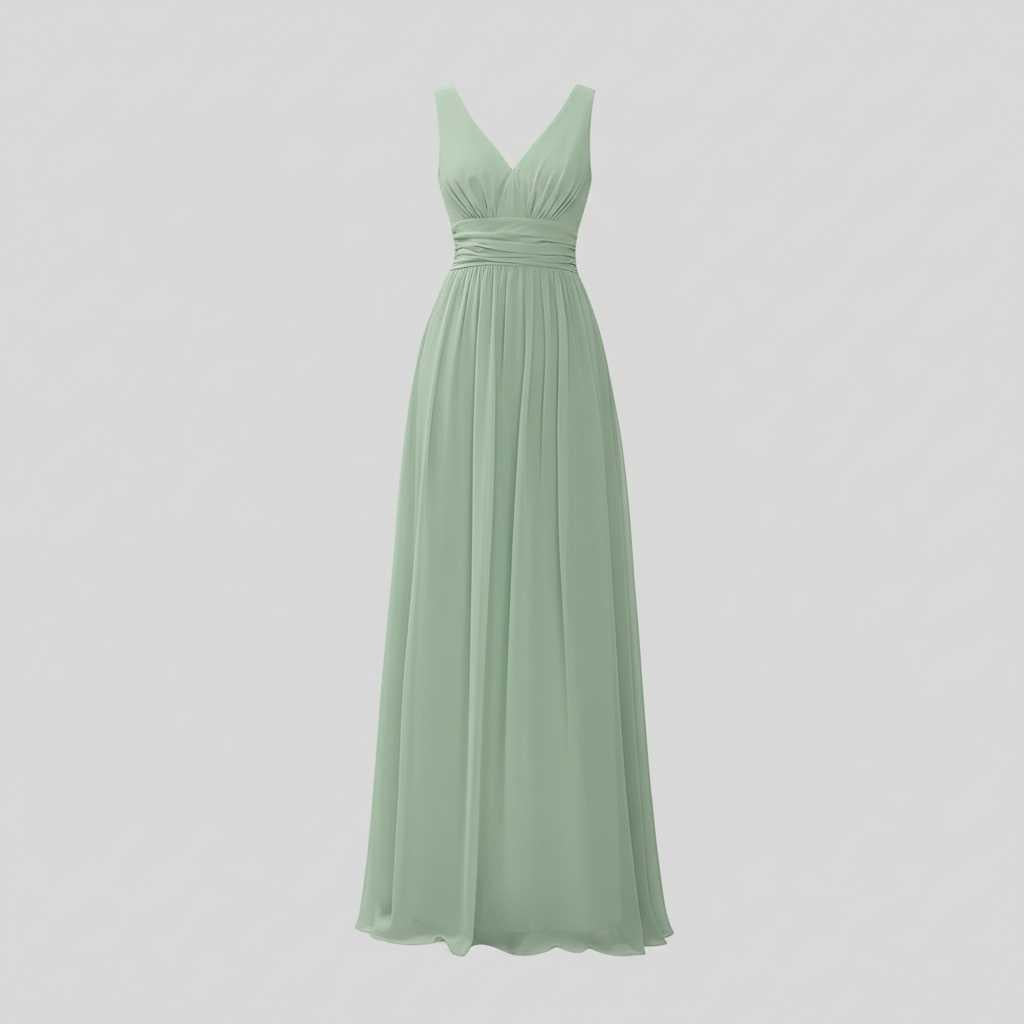 Vestido Maxi Sin Mangas Cuello en V | Moda Mujer
