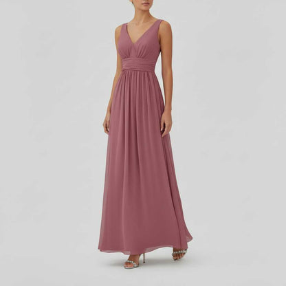 Vestido Maxi Sin Mangas Cuello en V | Moda Mujer