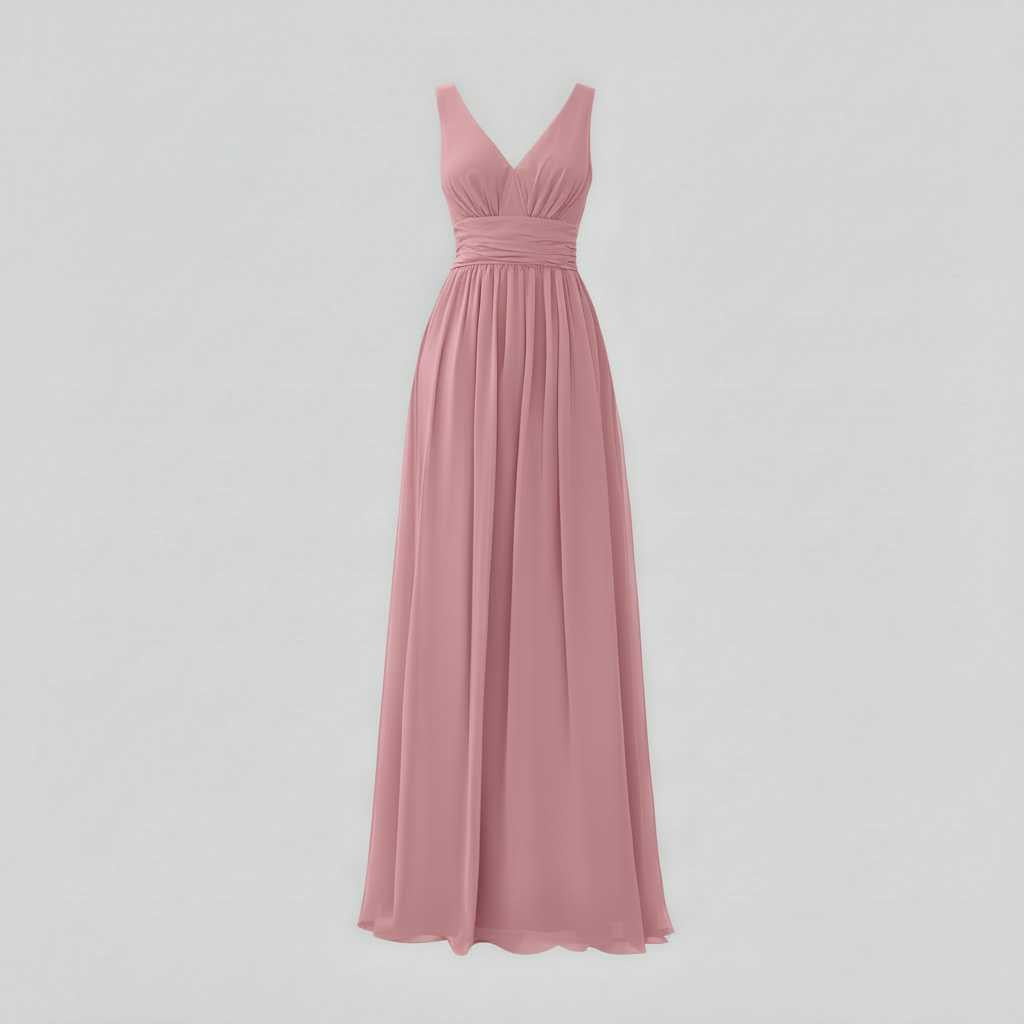 Vestido Maxi Sin Mangas Cuello en V | Moda Mujer
