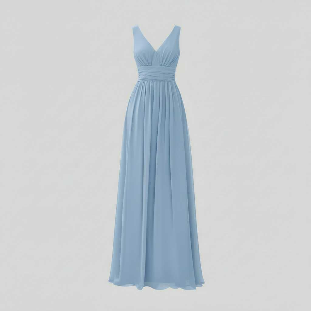 Vestido Maxi Sin Mangas Cuello en V | Moda Mujer