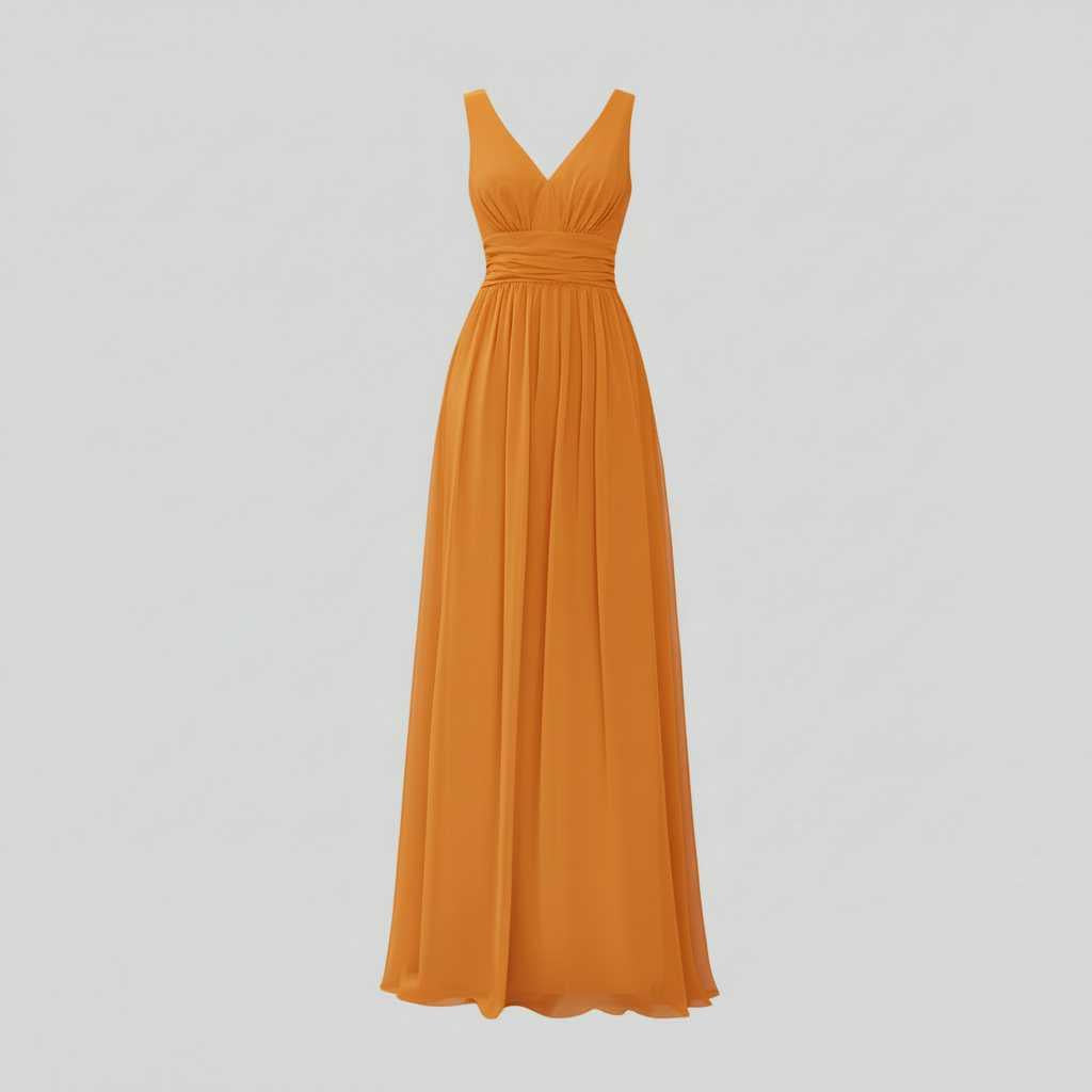 Vestido Maxi Sin Mangas Cuello en V | Moda Mujer