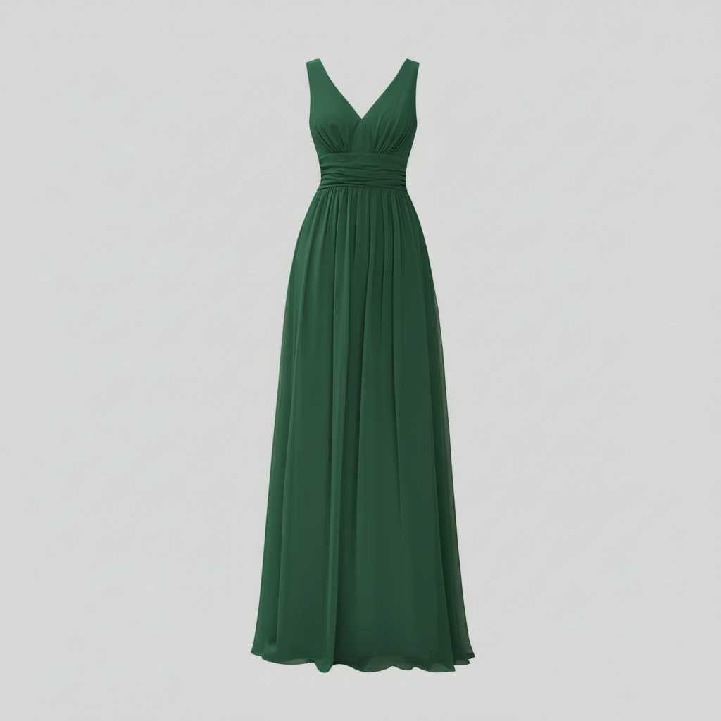 Vestido Maxi Sin Mangas Cuello en V | Moda Mujer