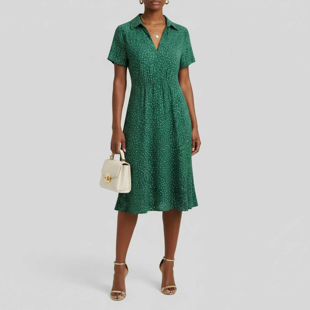Vestido Midi Camisero Mujer | Estilo Clásico y Moderno