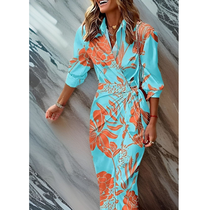 Dácil | Vestido Cruzado Elegante para Mujer con Cinturón