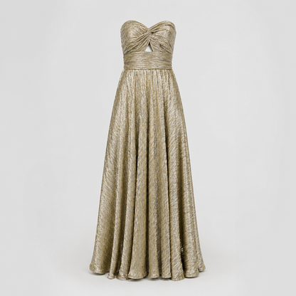 Ane - Vestido Elegante para Invitadas de Boda de Verano Largo Palabra de Honor Brillante de Fiesta Formal Para Mujer 2025