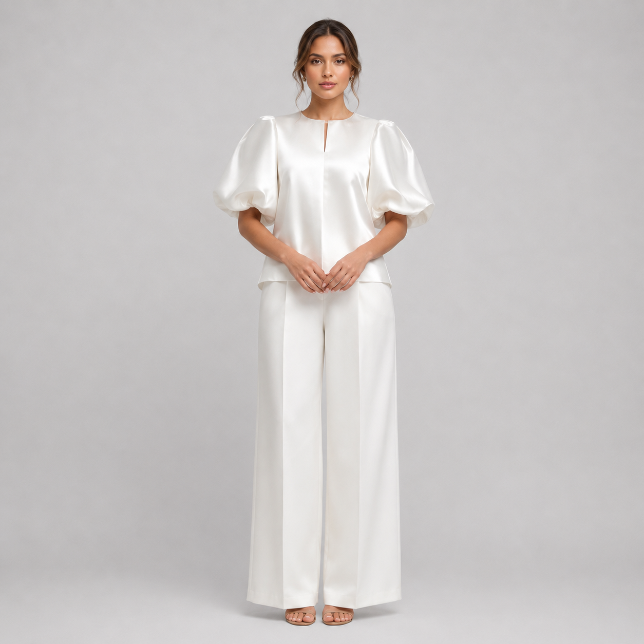 Aurora – Blusa oversized con mangas abullonadas para mujer