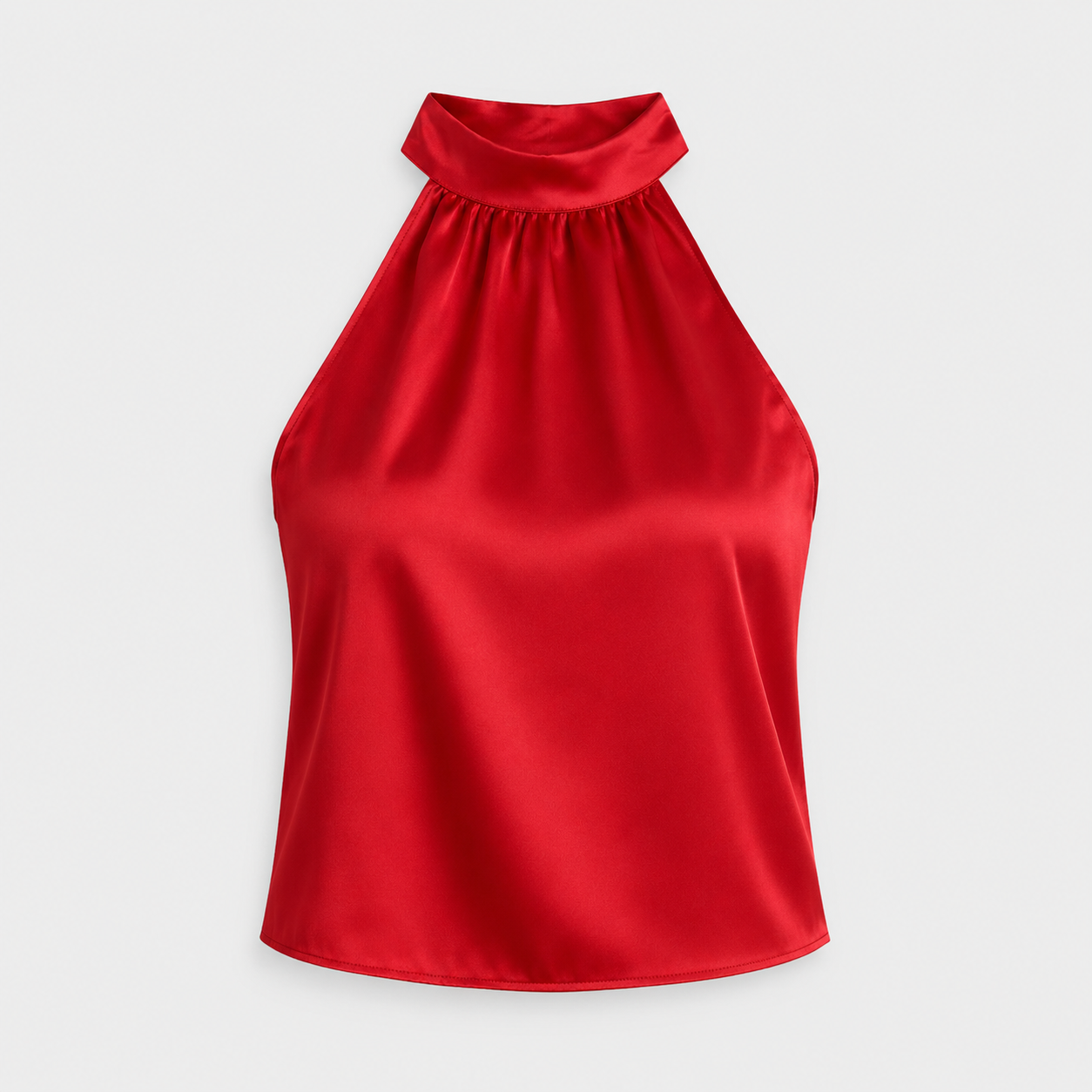 Dorella – Blusa de satén con cuello halter para mujer