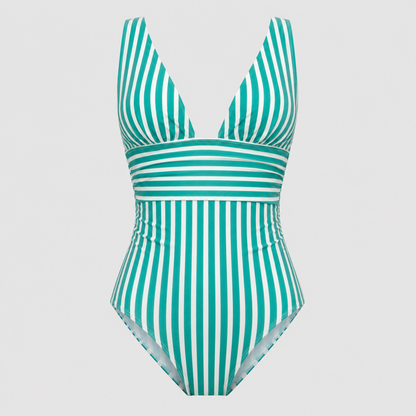 Abigail – Bañador retro de una pieza con escote cuadrado y relleno para mujer