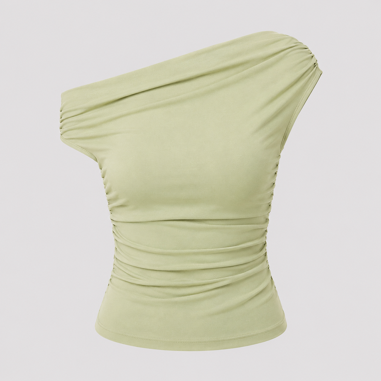 Aria – Camiseta sin mangas con cuello asimétrico para mujer