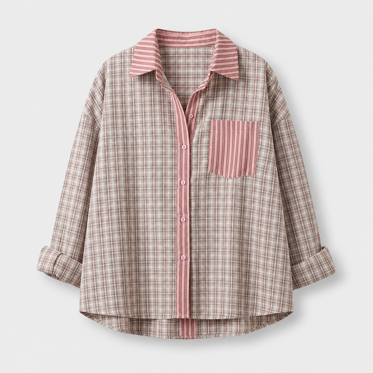 COSYCOTTON – Conjunto de blusa de dos piezas para mujer, confeccionado en algodón suave y elástico.