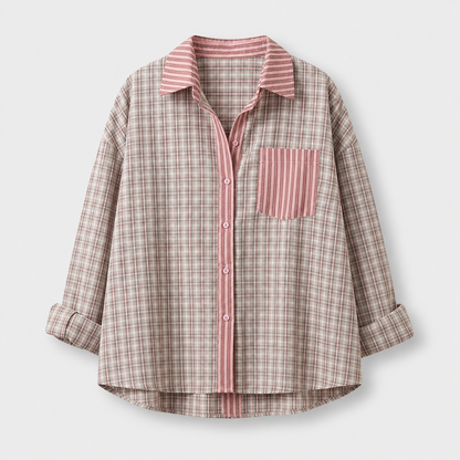 COSYCOTTON – Conjunto de blusa de dos piezas para mujer, confeccionado en algodón suave y elástico.