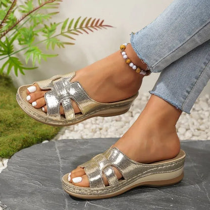 Sandalias con Suela Perfilada y Punta Ancha para Mujeres | Ideales para el Verano