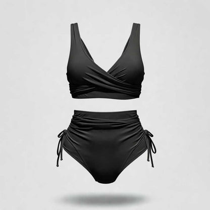 Natalie – Bikini de dos piezas con diseño cruzado frontal para mujer
