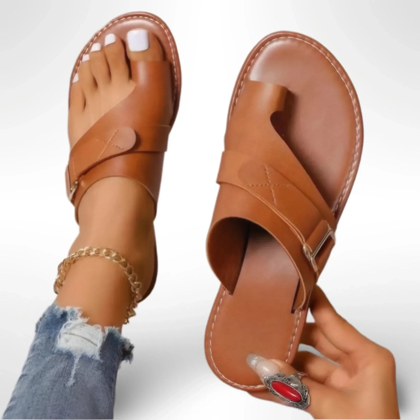 Sandalias ortopédicas de piel con ajuste personalizado – DALENA
