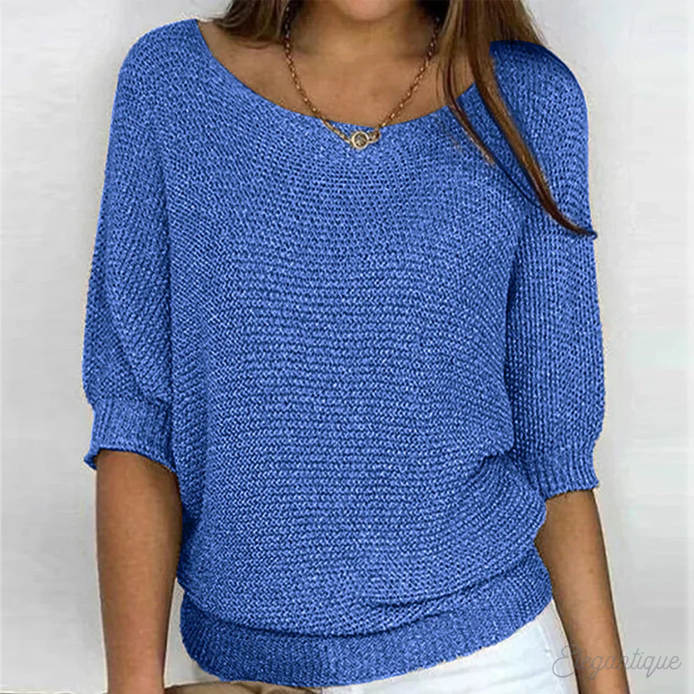 Elegante jersey de punto para mujer: suave, con estilo y ligero.
