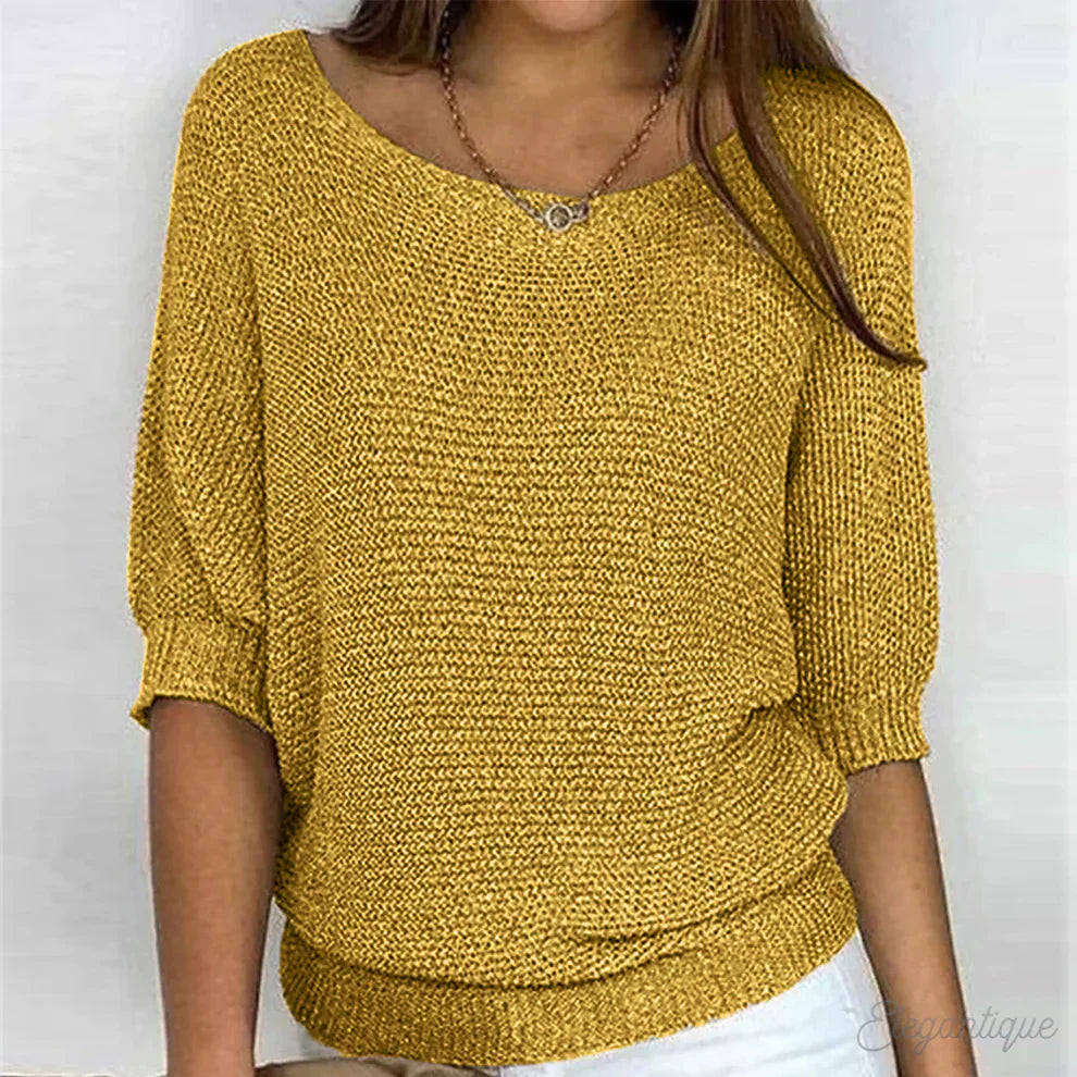 Elegante jersey de punto para mujer: suave, con estilo y ligero.