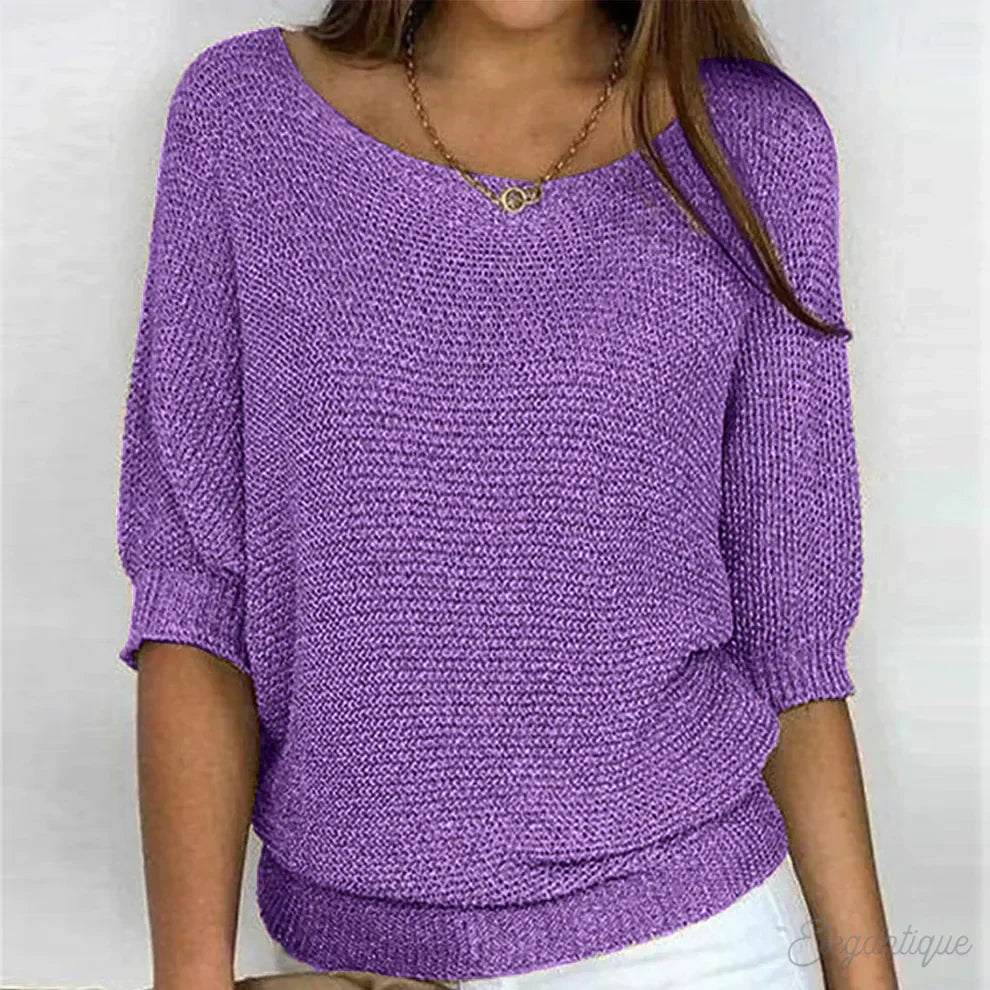 Elegante jersey de punto para mujer: suave, con estilo y ligero.