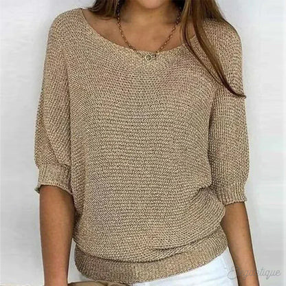 Elegante jersey de punto para mujer: suave, con estilo y ligero.