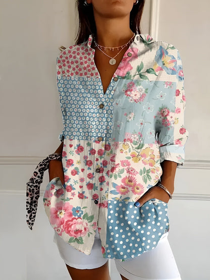 Valentine – Camisa abotonada elegante de manga larga para mujer