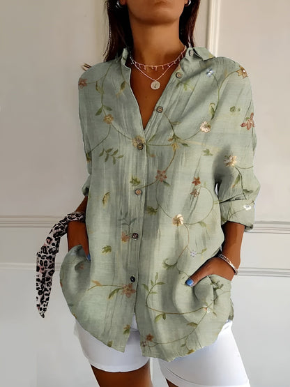 Valentine – Camisa abotonada elegante de manga larga para mujer