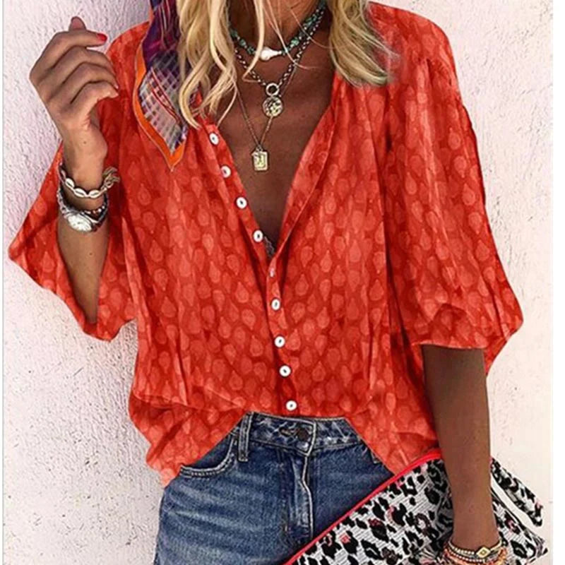 Valeria | Mujer Blusa Fresca Ligera Transpirable