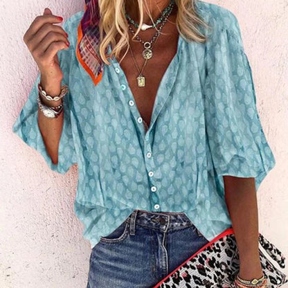 Valeria | Mujer Blusa Fresca Ligera Transpirable