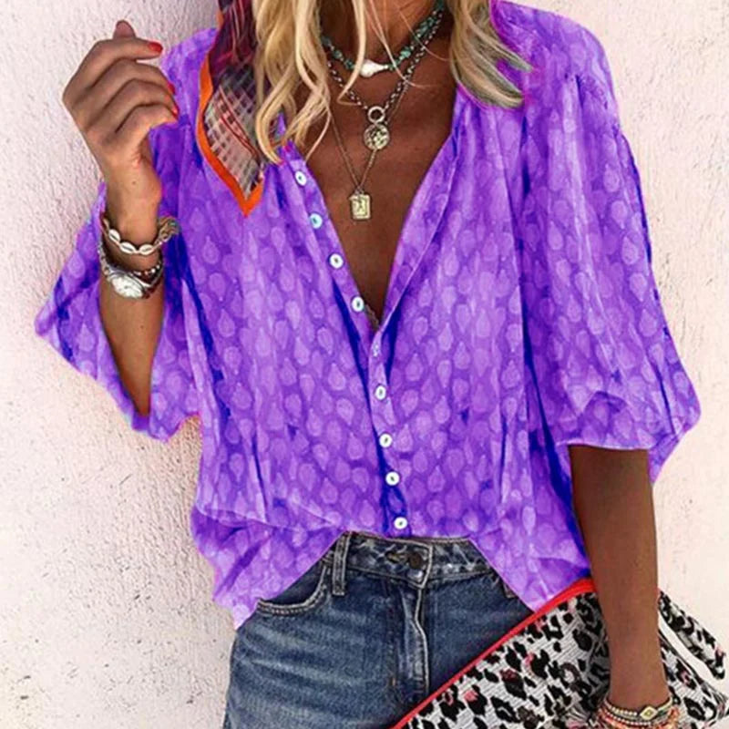 Valeria | Mujer Blusa Fresca Ligera Transpirable